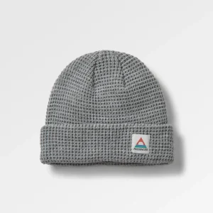 Moss Doppelschicht Waffel-Beanie - Graumeliert