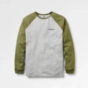 Roamer Raglan Langarmshirt - Khaki/Grau Meliert
